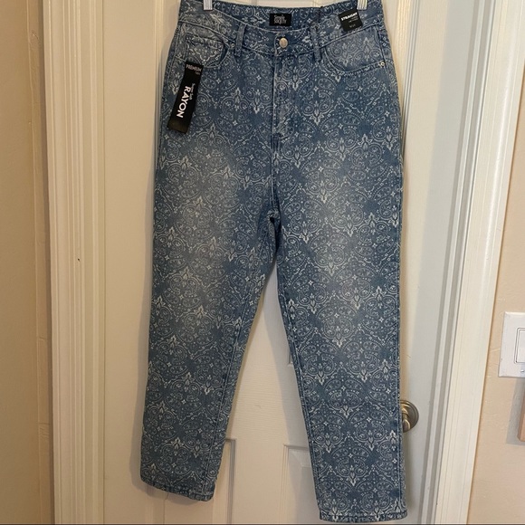 Simple Society Denim - NEW Simple Society Womens Bandana Jeans Size 9/29 SUPER HIGH RISE Light Wash